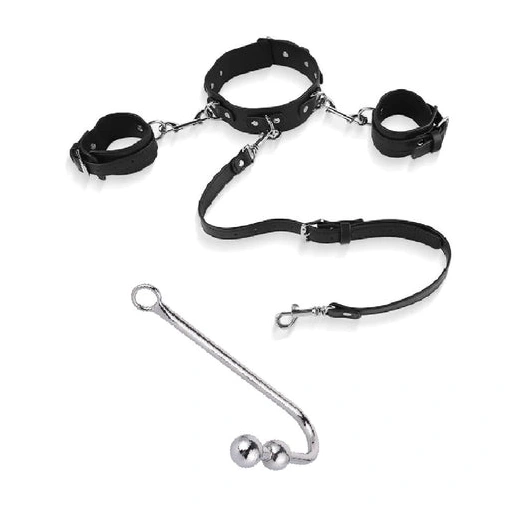 Anal Hooks and Hook Beaded with Cuffs 5334 Elegant Anal Collar 0806